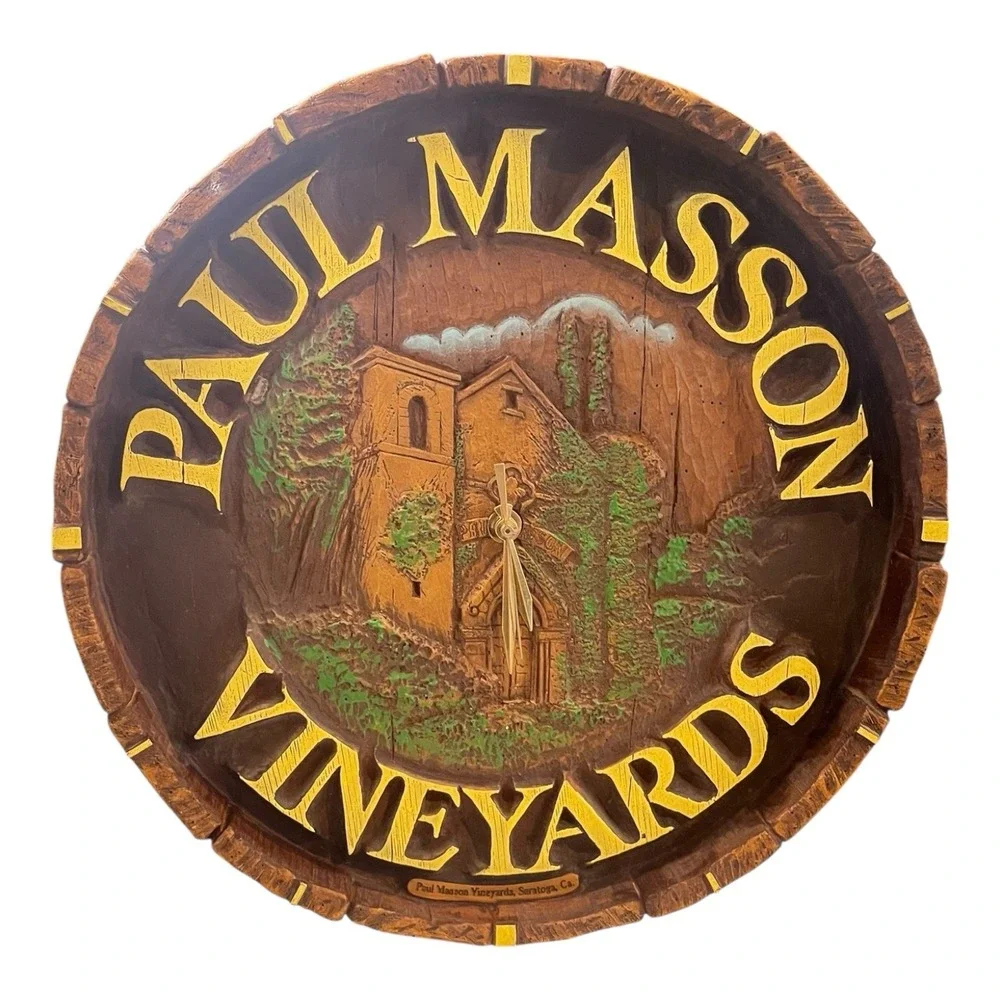 Vintage Paul Masson Vineyards Wall Analog Clock Lightweight 16